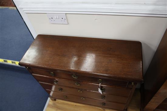 A George II red walnut bachelors chest, W.2ft 9in. D.1ft 1in. H.2ft 5in.